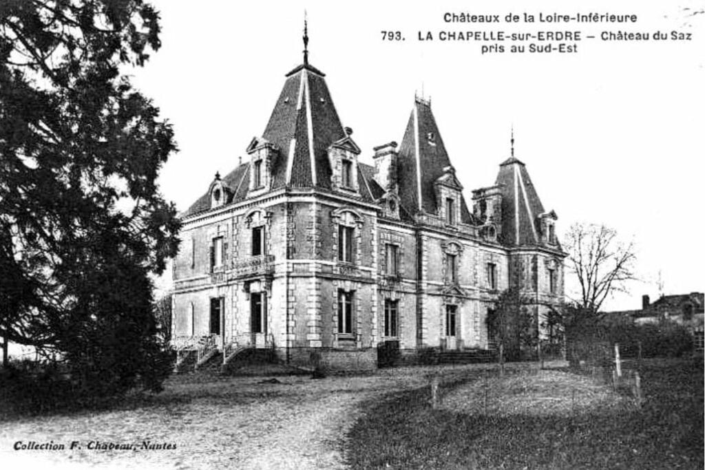 Photographie du Château Le Saz au XIXᵉ siècle, façade d’origine
